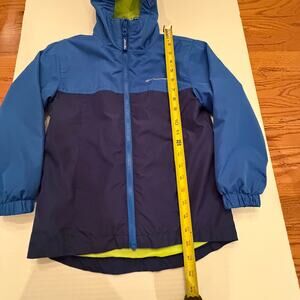 Eddie Bauer Kids 3-in-1 Hooded Waterproof Windbreaker Fleece Jacket XS 5/6
